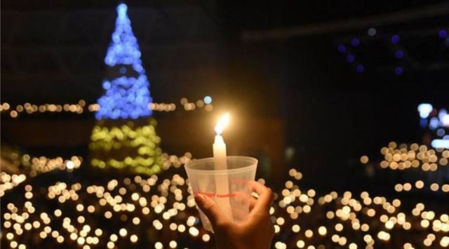 Christmas celebrations were also held at the Pahalgam health resort in south Kashmir.

