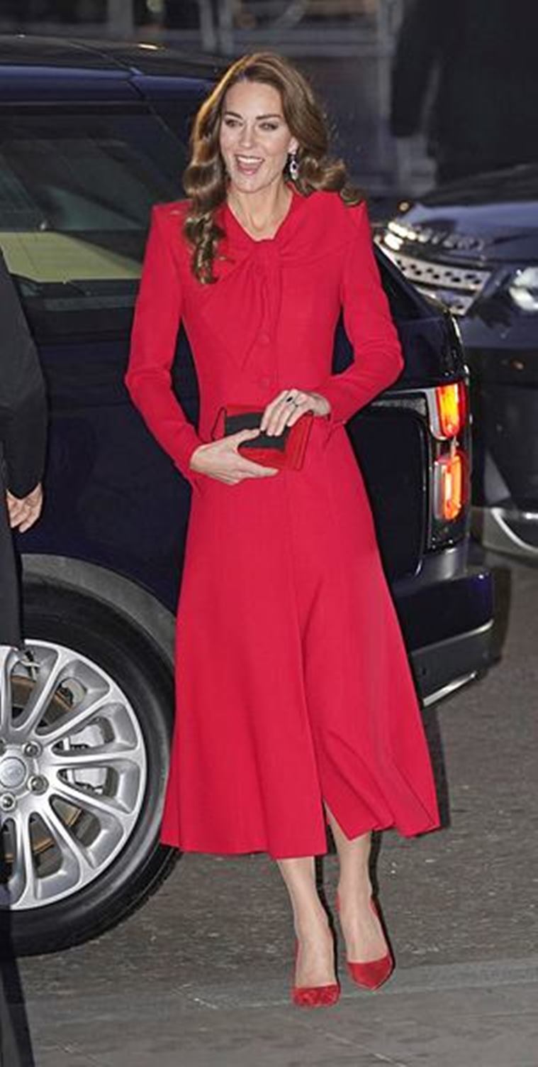 Kate Middleton, Kate Middleton fashion, Kate Middleton news, Kate Middleton Christmas concert photos, Kate Middleton tribute to the Queen, Kate Middleton red dress, Kate Middleton earrings, India news 