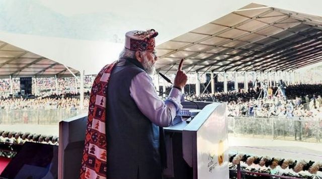 Modi inaugurated and laid the foundation stone of hydropower projects, including the Renukaji dam project, worth over Rs 11,000 crore. (PTI)