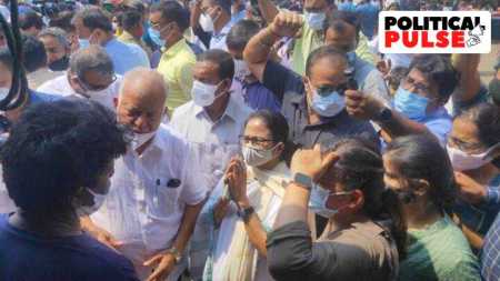 Mamata Banerjee at Betim last October. (Express Photo)