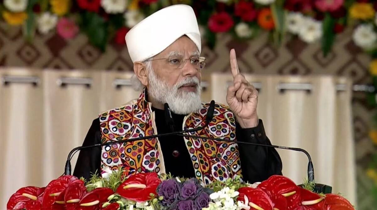 Prime Minister Narendra Modi addressing a public meeting in his Lok Sabha constituency Varanasi. (Twitter/BJP)