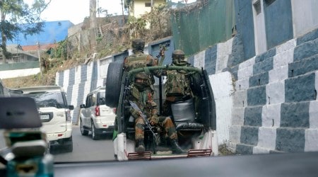 Indian army soldiers patrol in Kohima.  (Photo: AP) 
