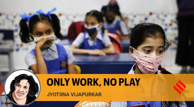 At a school in New Delhi (Express Photo by Praveen Khanna)