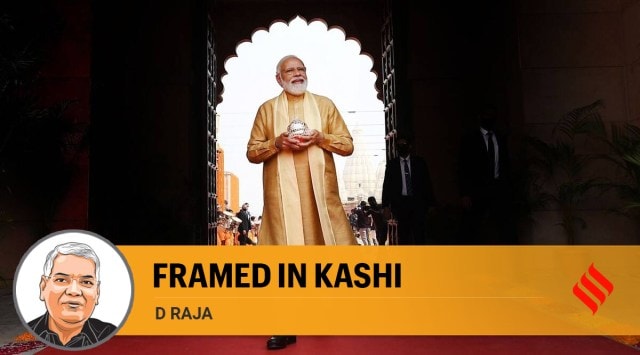 Prime Minister Narendra Modi during the inauguration of the Kashi Vishwanath corridor in Varanasi. (Twitter)