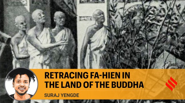 Fa-Hien at the Asoka Palace ruins (Flickr)