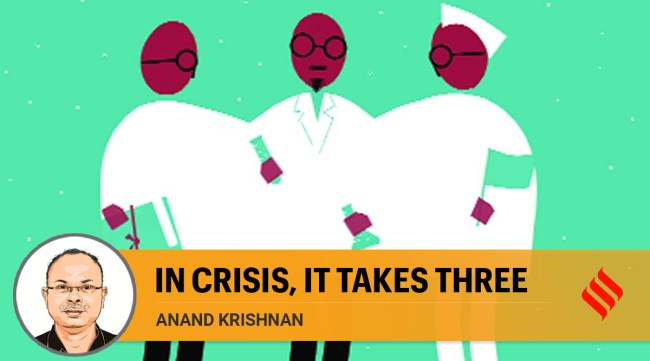 Scientists should realise that they need politicians and administrators to achieve public health gains and should learn to give them due respect. (Illustration by C R Sasikumar)