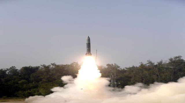 With a range of 150 to 500 km, 'Pralay' is powered with solid propellant rocket motor and other new technologies.  (Photo: PIB)