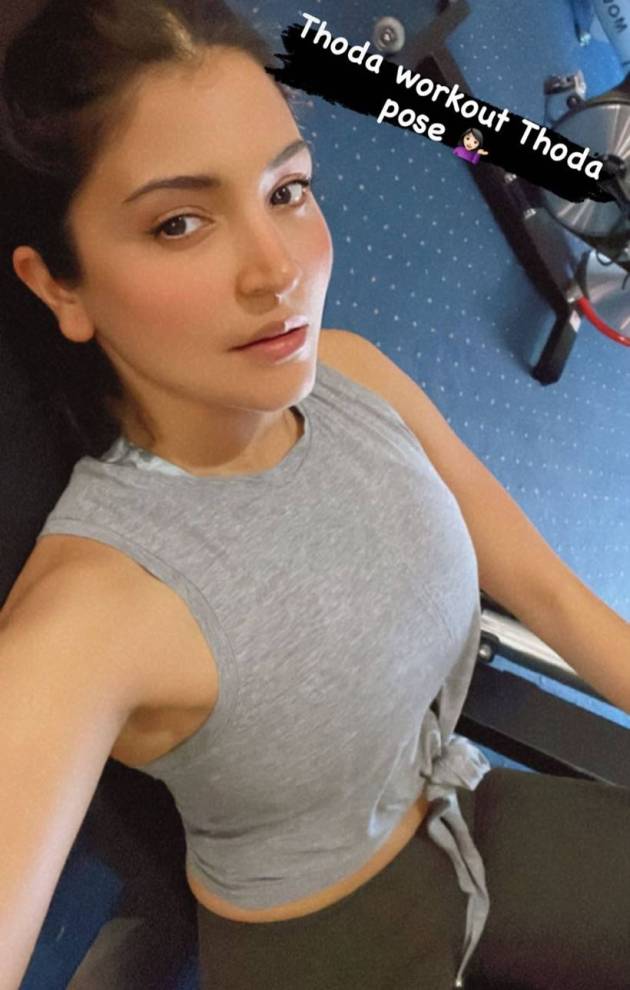anushka sharma in gym