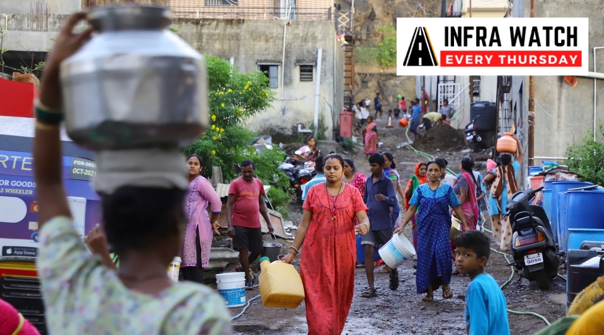 Certain areas receive very low and inequitable water supply (Express Photo By Pavan Khengre, File)