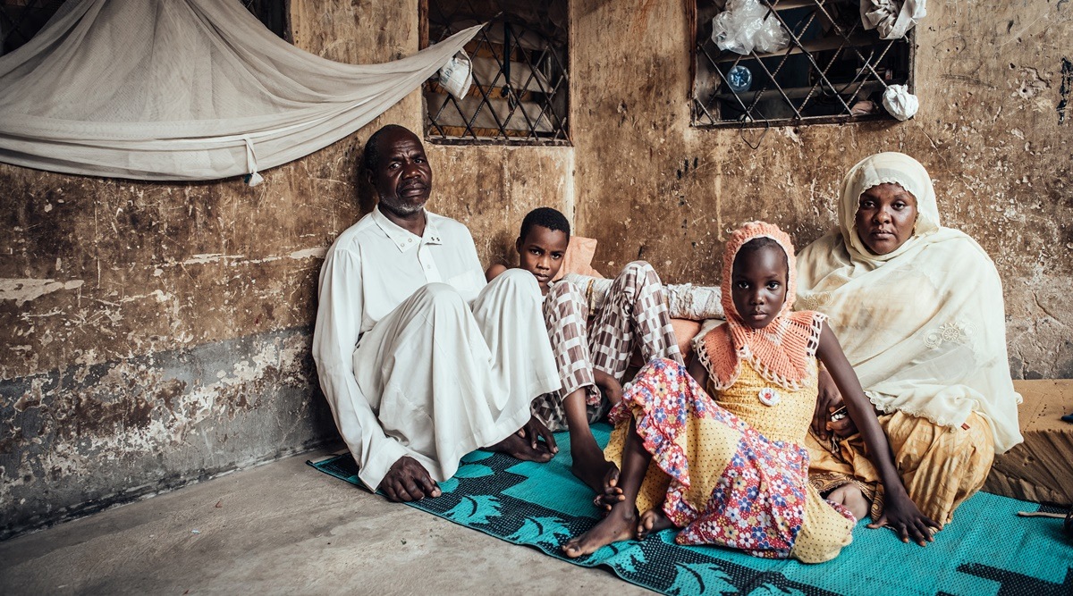 Sadiya Haruna, who has sickle cell disease, second from right, with her father, Haruna Aliyu, brother, Aliyu Haruna, and mother, Mariya Haruna, in Kano, Nigeria, July 27, 2019. (KC Nwakalor/The New York Times)