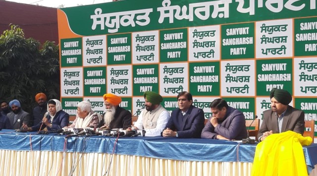 During the launch of Sanyukt Sangharsh Party (Express photo)