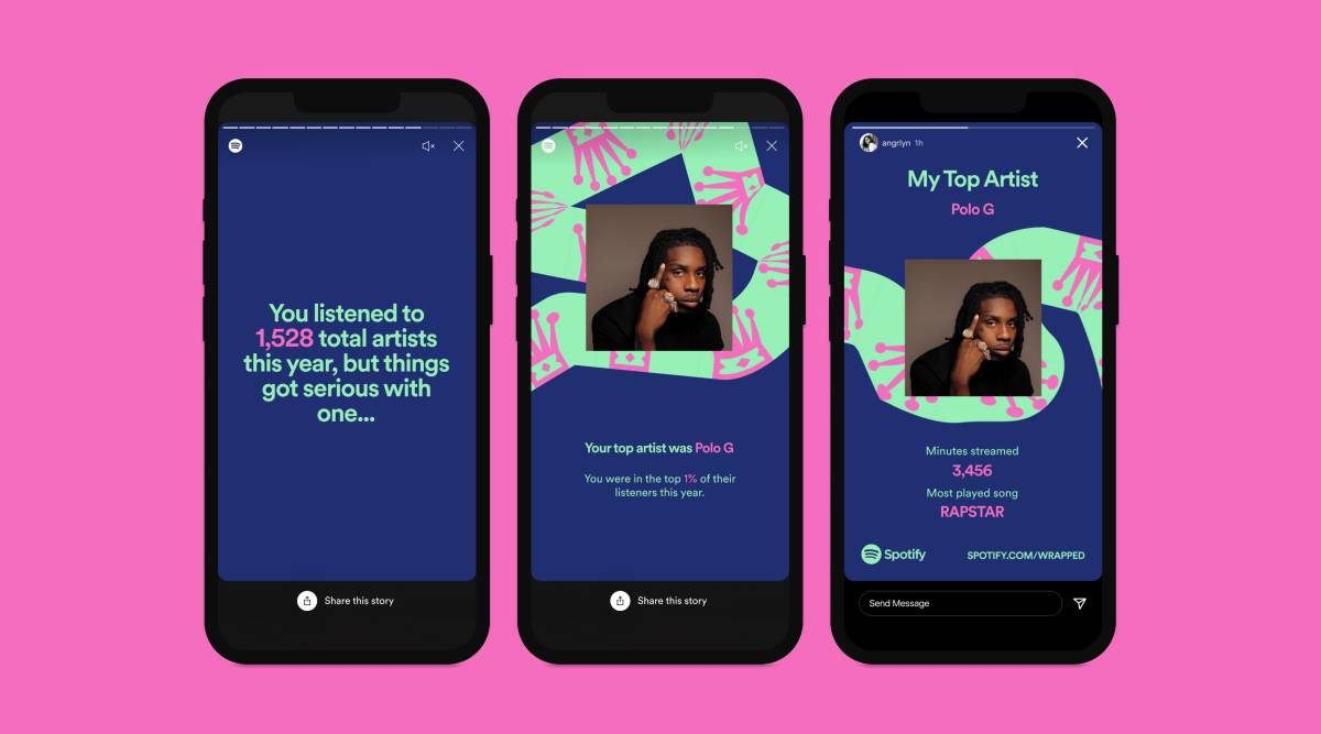 spotify wrapped 2021 is now out with a personal touch here are the new features technology news the indian express