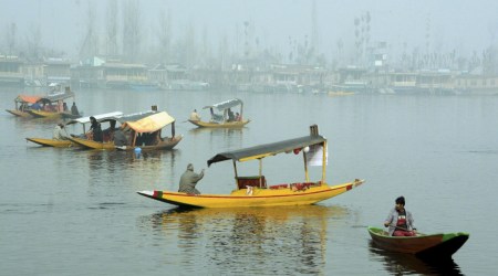 The minimum temperature plummeted several notches below the freezing point in several cities, including Srinagar.  (PTI Photo)
