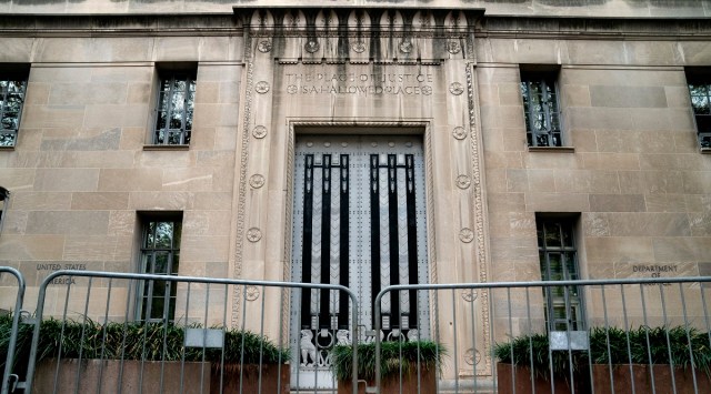 File photo of the Department of Justice building in Washington. (Stefani Reynolds/The New York Times)