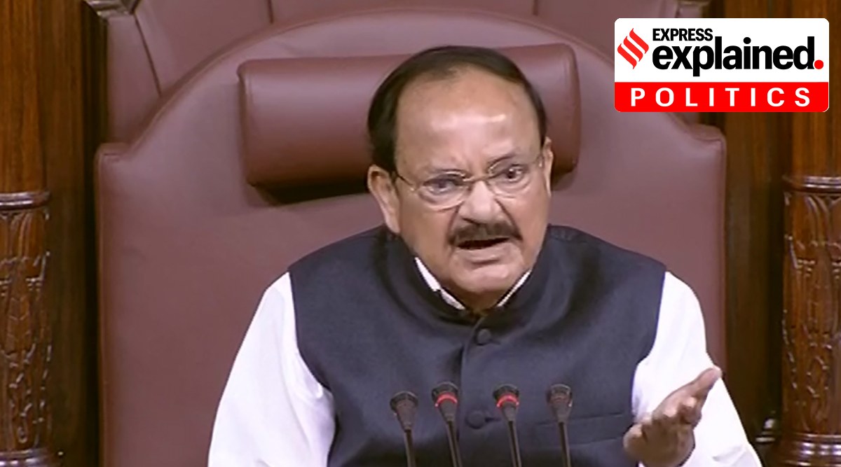Rajya Sabha Chairman M Venkaiah Naidu conducts proceedings on Friday. The Chairman or the Lok Sabha Speaker decides whether a question is admissible under the rules. (RSTV/PTI)