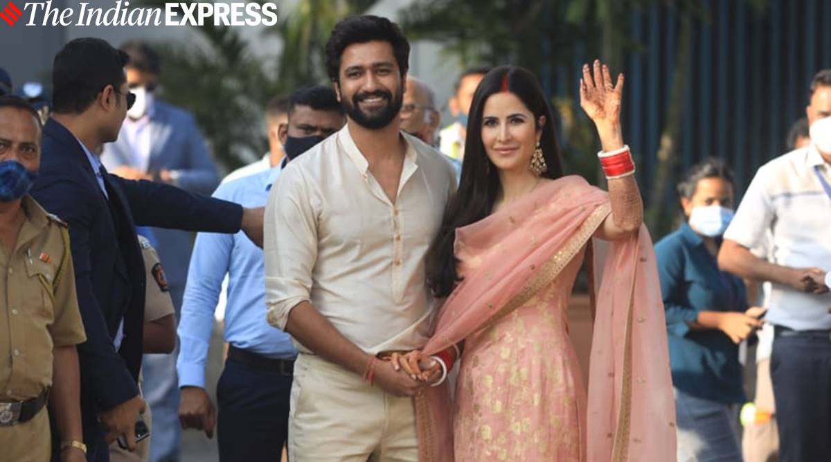 Xxx Katrina Sexy Katrina Chut Wali - Katrina Kaif sports sindoor in first public appearance with Vicky Kaushal |  Entertainment News,The Indian Express