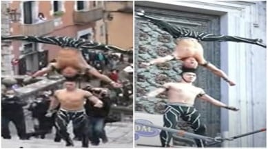 Vietnamese brothers, acrobats, climb stairs with one on head, Guinness world record, Spanish cathedral, social media viral, indian express