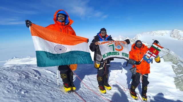 Battling Blizzard & Cold, Team Unfurls Tricolour At Highest Peak Of 