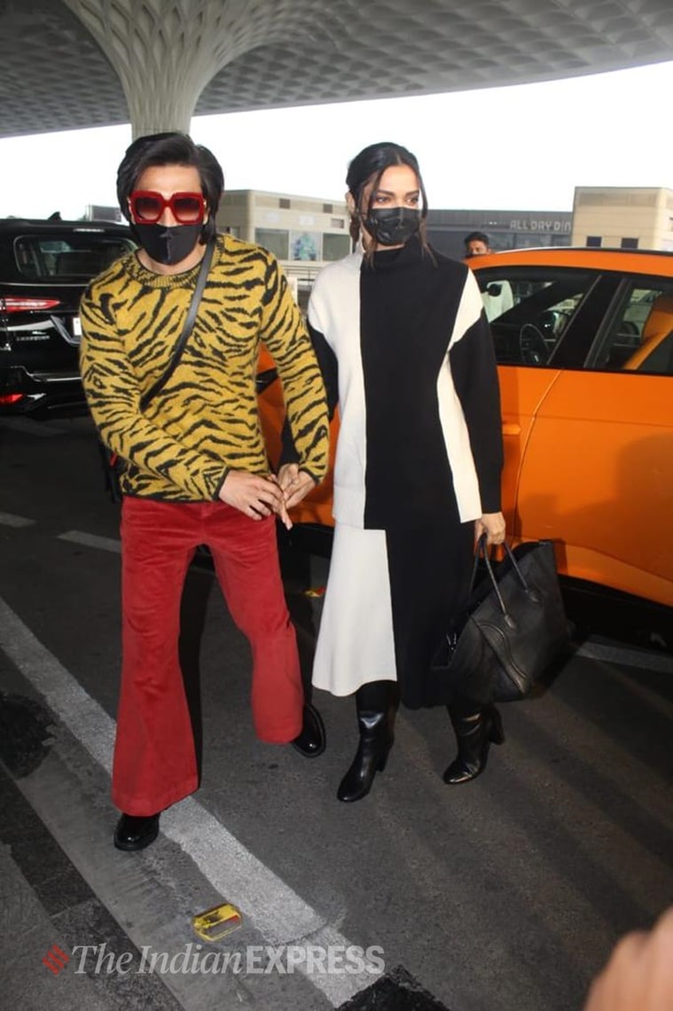 deepika padukone, ranveer singh, airport