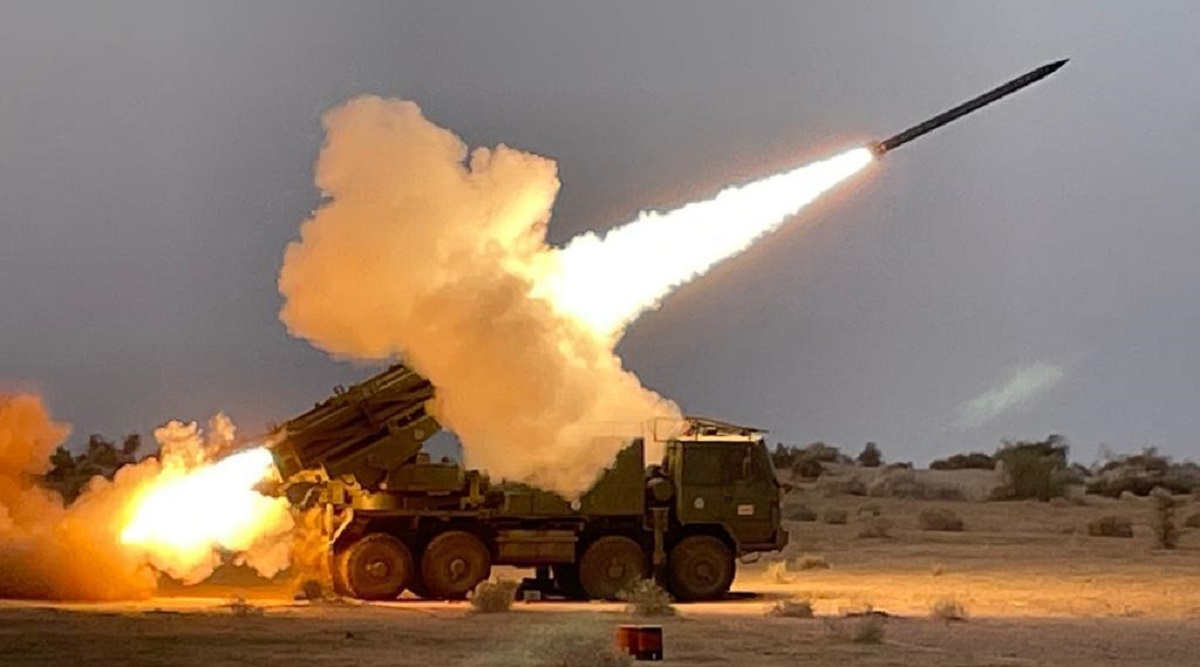 The Pinaka-ER MBRL was successfully tested at Pokhran range.