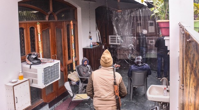 IT sleuths conduct a raid at the premises of businessman Anoop Jain, in Kanpur, Friday, Dec. 31, 2021. (PTI) 