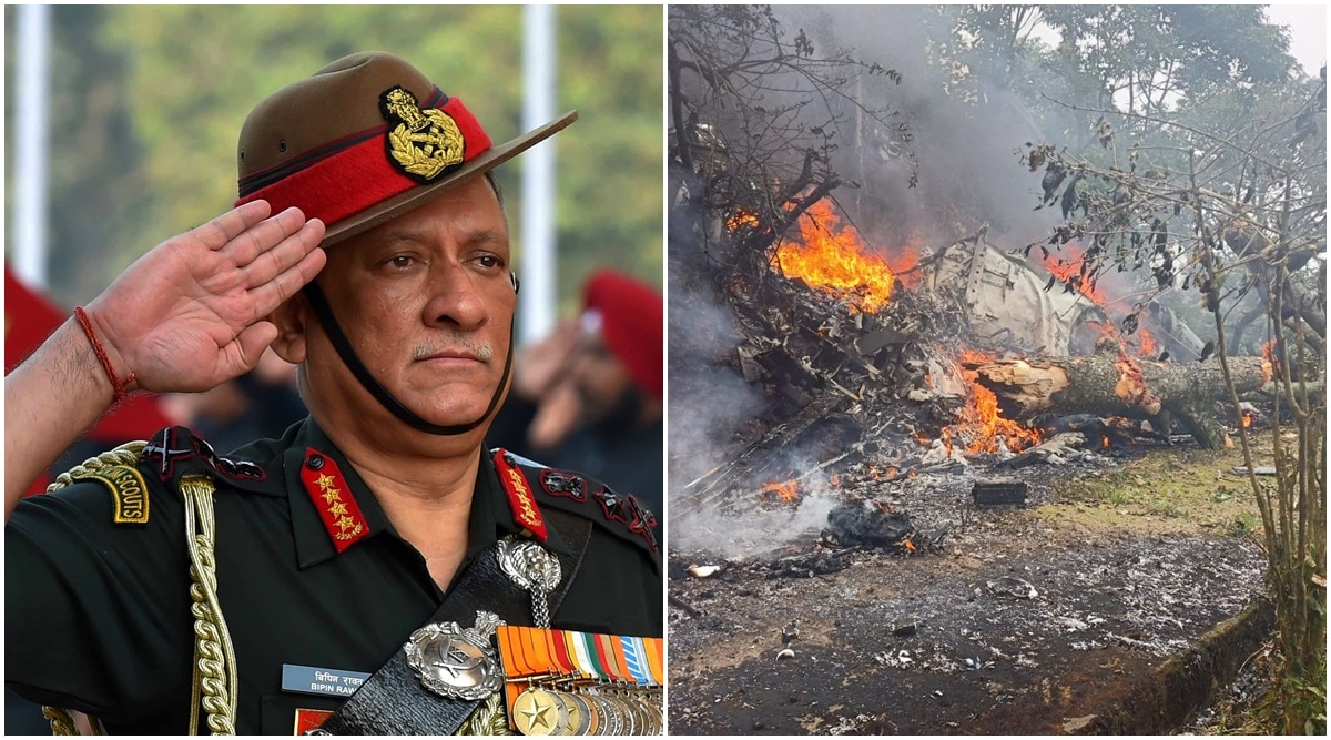Chief of Defence Staff Gen Bipin Rawat and his wife died in the IAF chopper crash. (Express photos)