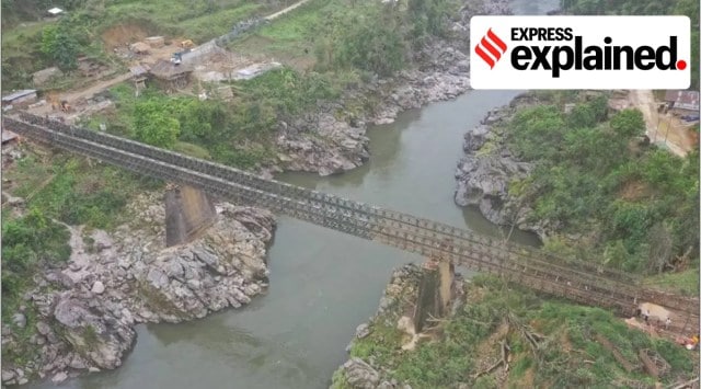 The new Daporijo bridge, completed by BRO in Arunachal Pradesh. (Express photo)