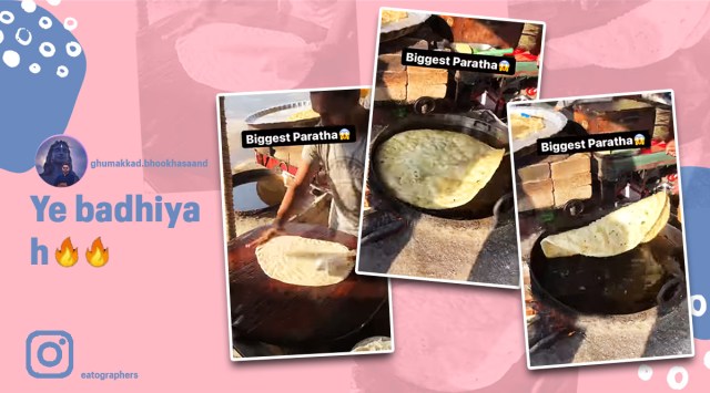 India biggest paratha, Viral food videos, India's biggest paratha, biggest food in india, Nagpur, food vlogging, social media viral, Indian express