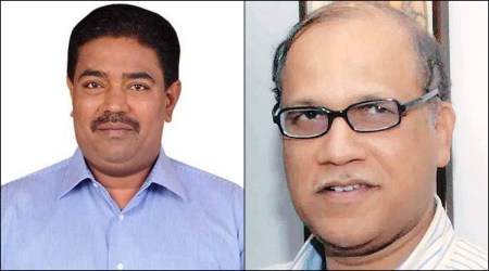 Vice-President Goa Pradesh Congress Committee Sankalp Amonkar (L) and former Goa CM Digambar Kamat (File Photo/Twitter)