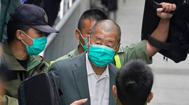 Jimmy Lai, the founder of the pro-democracy Apple Daily newspaper, appeared in court alongside six other former Apple Daily staff | AP/file