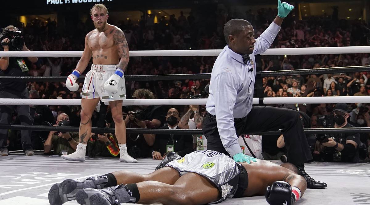 Watch Jake Pauls vicious KO knocks Woodley out cold, earns sixth round stoppage win Sports News