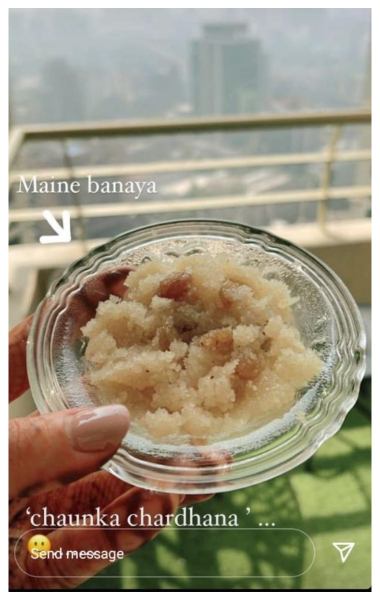 Katrina Kaif makes halwa for ‘chaunka chardhana’ ritual, shares picture: ‘Maine banaya’