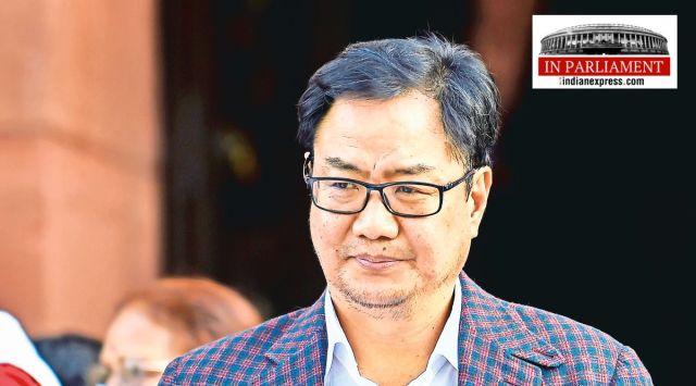 Kiren Rijiju, Kiren Rijiju news, National Judicial Appointments Commission Bill, NJAC Bill, National Judicial Appointments Commission, Parliament, Lok Sabha news, Parliament news, Indian Express, India news, current affairs, Indian Express News Service, Express News Service, Express News, Indian Express India News