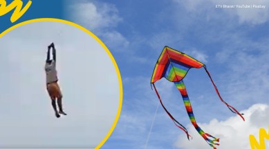 Man flying, Jaffna, Sri Lanka, Viral Video, Social Media Viral, Indian Express