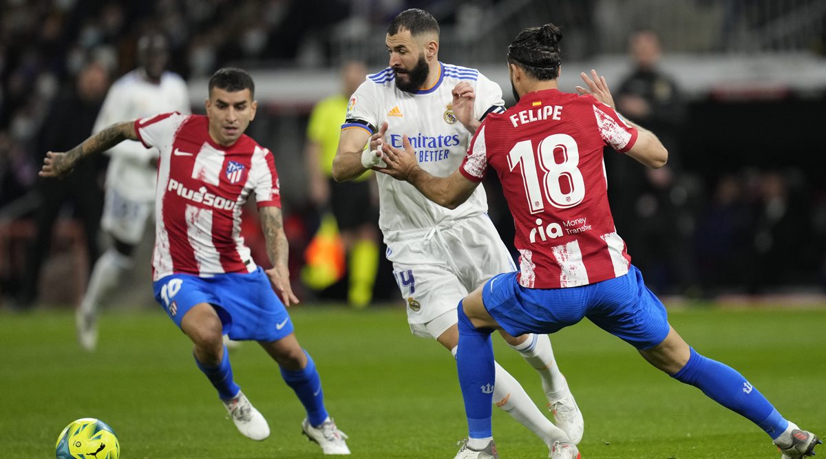 Atletico denied derby victory by late Benzema equaliser