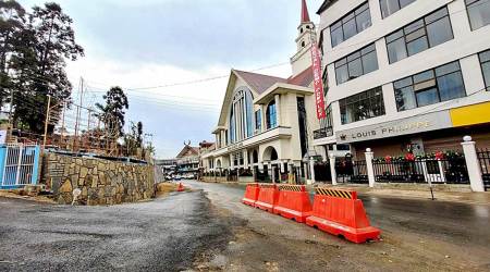 A deserted area in Mon during Tuesday’s Nagaland bandh in protest against civilian killings in the district. (PTI)