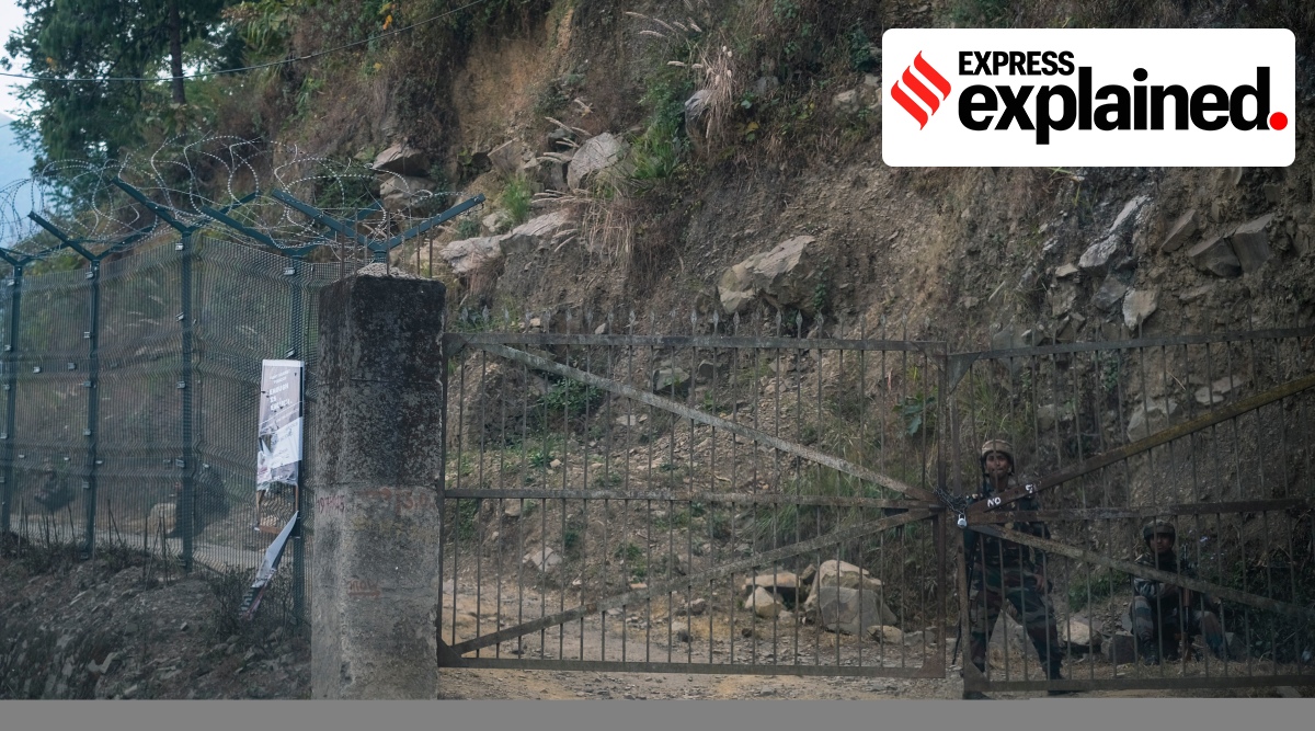 Indian army soldiers keep guard at a camp in Jakhama, outskirts of Kohima, Nagaland, Sunday, Dec. 5, 2021. (AP Photo/Yirmiyan Arthur)
