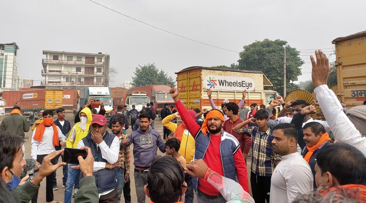 No end to namaz row as protesters park trucks around prayer site ...