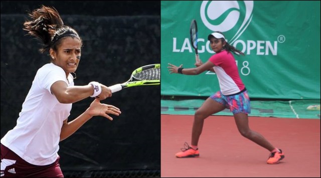 Tennis players Rutuja Bhosale (L) and Pranjala Yadlapalli. (File photo/Twitter)