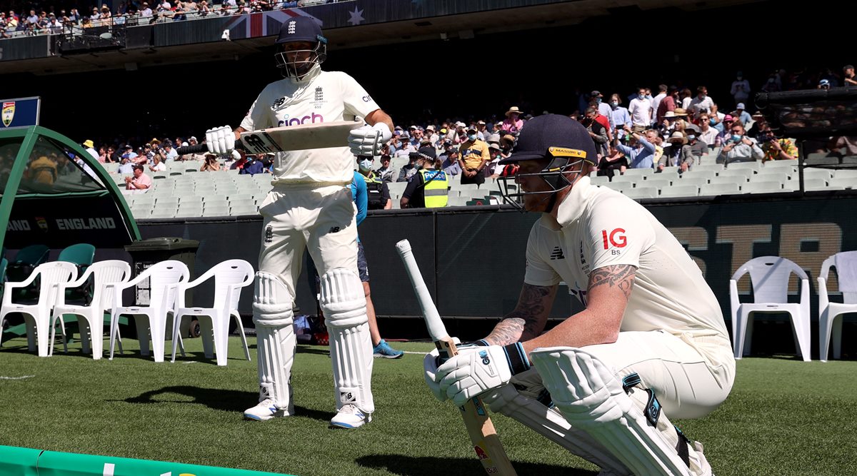 England's Ben Stokes and Joe Root before play (Source: Reuters)