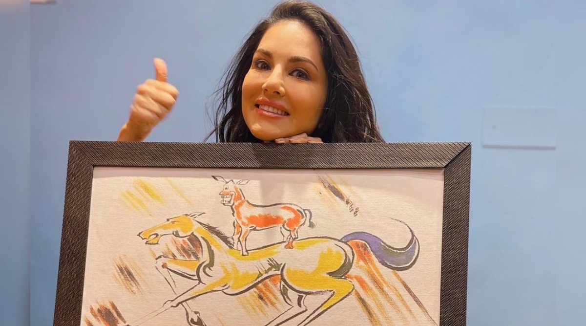 Sunny Leone is a fan of Anil Kapoor's 'painter' Majnu Bhai and her latest  photo is proof | Entertainment News,The Indian Express