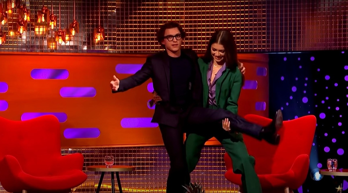 Tom Holland Jokingly Tells Zendaya I M The Superhero I M Supposed To Look Cool Watch Entertainment News The Indian Express