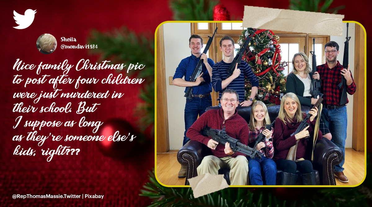 Santa, bring ammo': US congressman tweets Christmas pic of family holding  guns | Trending News,The Indian Express