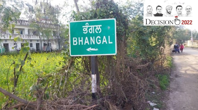 Bhangal village is nestled in the hills in Nangal tehsil of Sri Anandpur Sahib. (Express Photo)