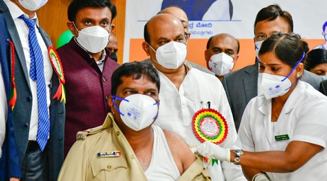 Karnataka, Covid-19, Covid vaccine second dose, second dose, Covid-19 vaccine, Covid vaccination, Basavaraj Bommai, Bommai, Bengaluru news, Bengaluru, Indian express, Indian express news, Karnataka news