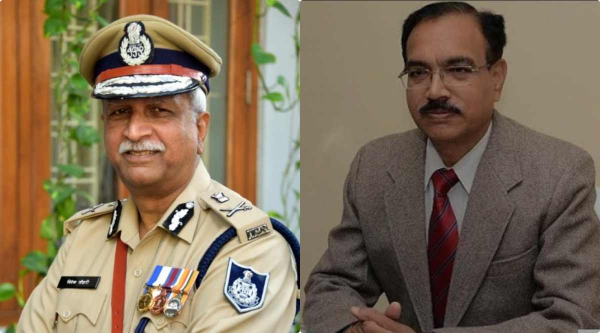 Madhya Pradesh DGP Vivek Johri and Maithili Sharan Gupta (File)