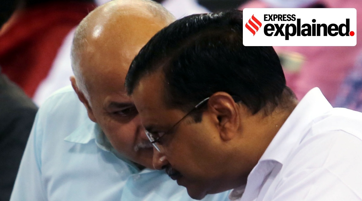 Delhi Chief Minister Arvind Kejriwal with Deputy CM Manish Sisodia (Express Photo: Prem Nath Pandey)