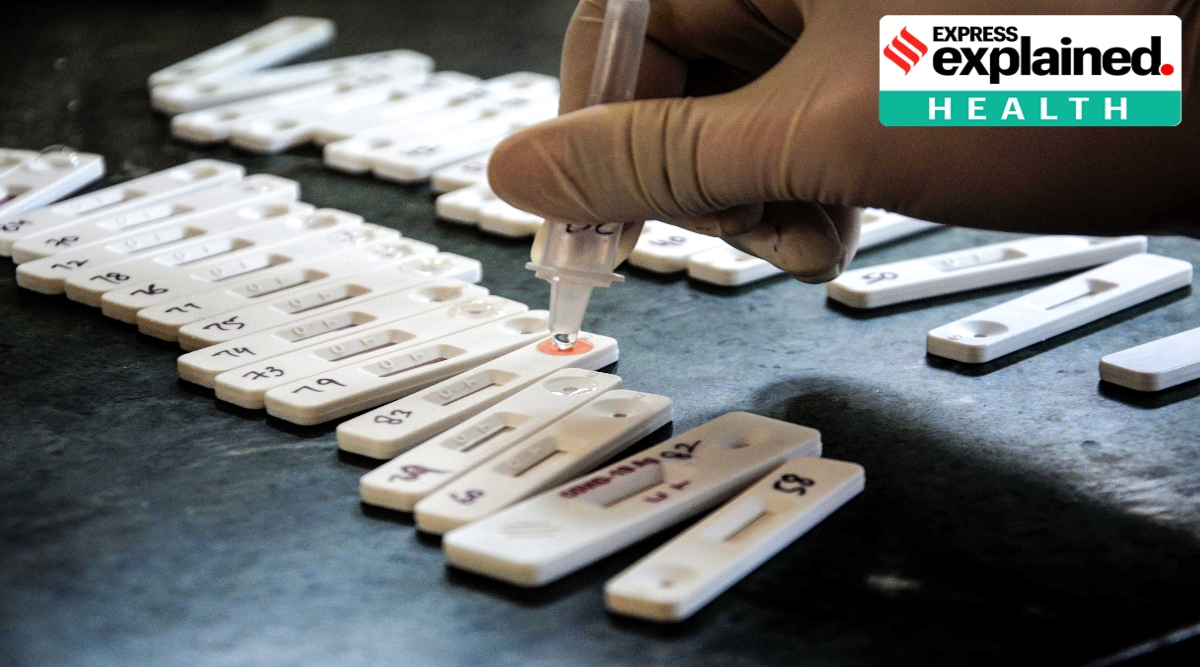 A healthworker collects a nasal swab sample for COVID-19 test. (Photo: PTI)