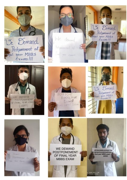 Medical students protest Karnataka 