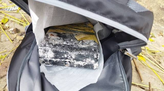 A senior official said they first received a call at 10.19 am about the bag. (Express Photo)